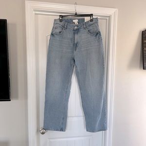Straight leg high waisted jeans